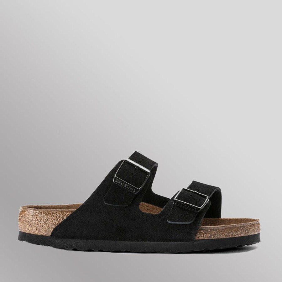 Birkenstock BIRKENSTOCK | Birkenstock Arizona 951321 Sfb Black Suede Leather Regular Black Suede Leather Sfb