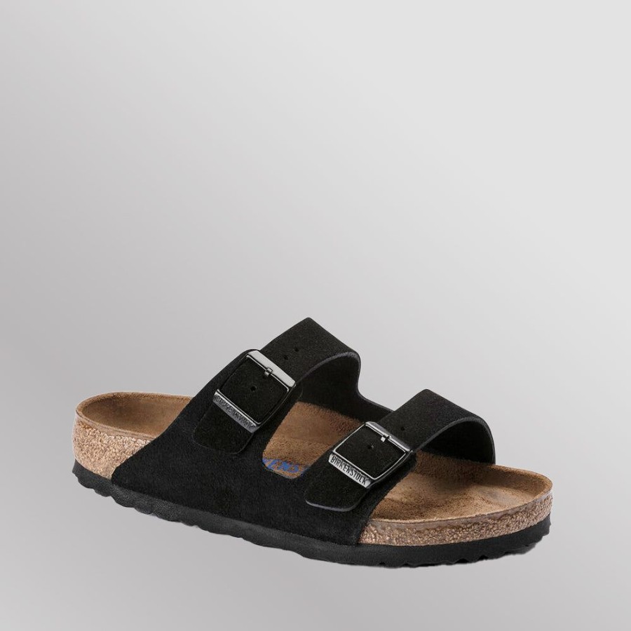 Birkenstock BIRKENSTOCK | Birkenstock Arizona 951321 Sfb Black Suede Leather Regular Black Suede Leather Sfb