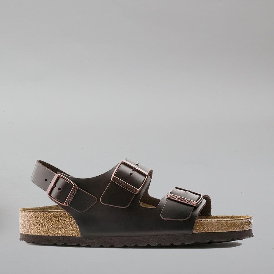 Shoes BIRKENSTOCK | Birkenstock Milano 34101 Leather Dark Brown