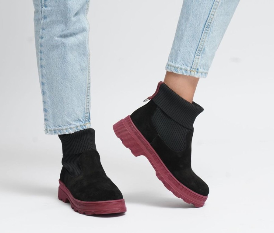 Shoes LE SANSA | Ridge Black Bordo