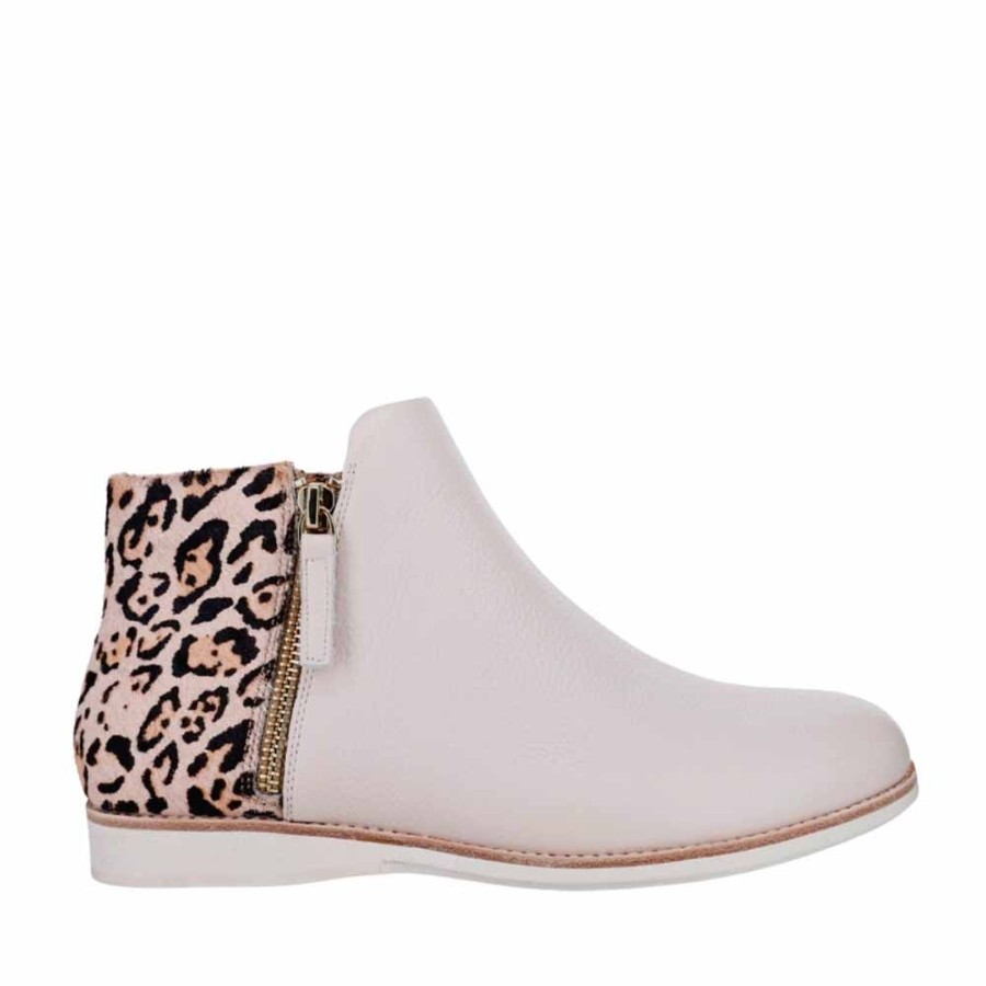 Shoes ROLLIE NATION | Rollie Nation - Side Zip Bone/Neutral Leopard