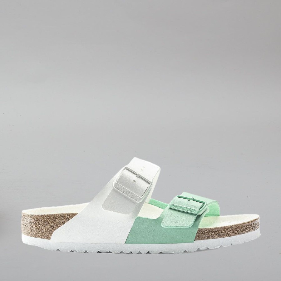 Birkenstock BIRKENSTOCK | Birkenstock Arizona Split 1019674 Bf White/Bold Jade White/Bold Jade Bf Narrow