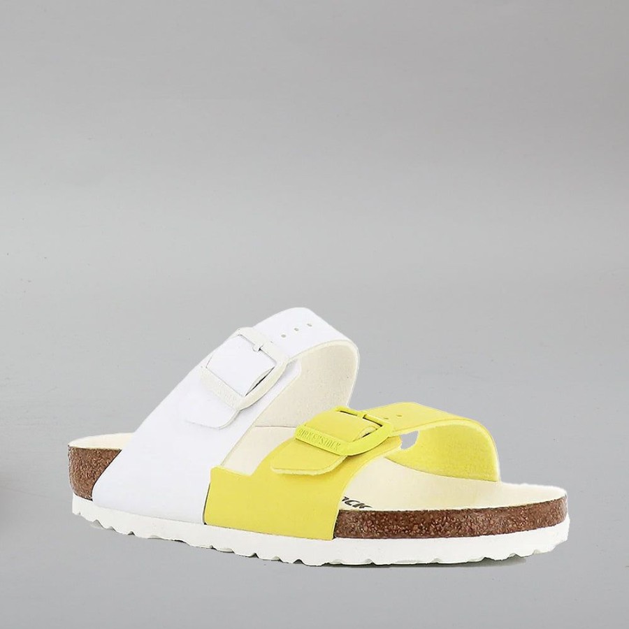 Birkenstock BIRKENSTOCK | Birkenstock Arizona 1019750 Bf Split White/Lime Sour