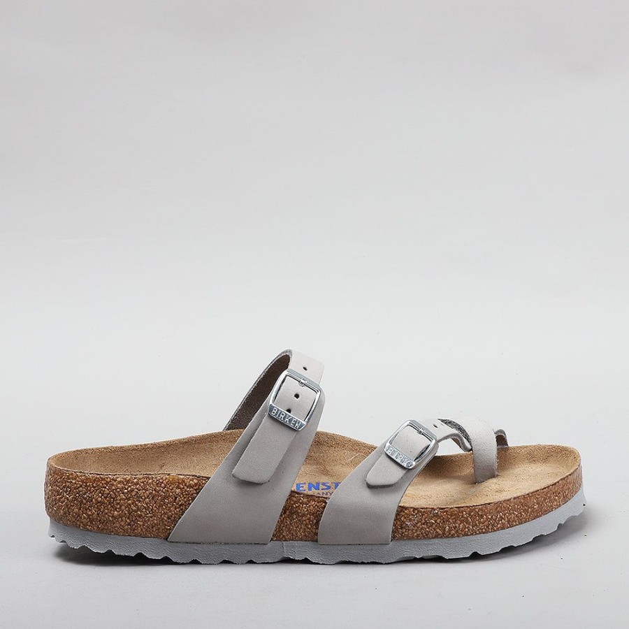 Birkenstock BIRKENSTOCK | Birkenstock Mayari 1023577 Sfb Nubuck Leather Dove Grey