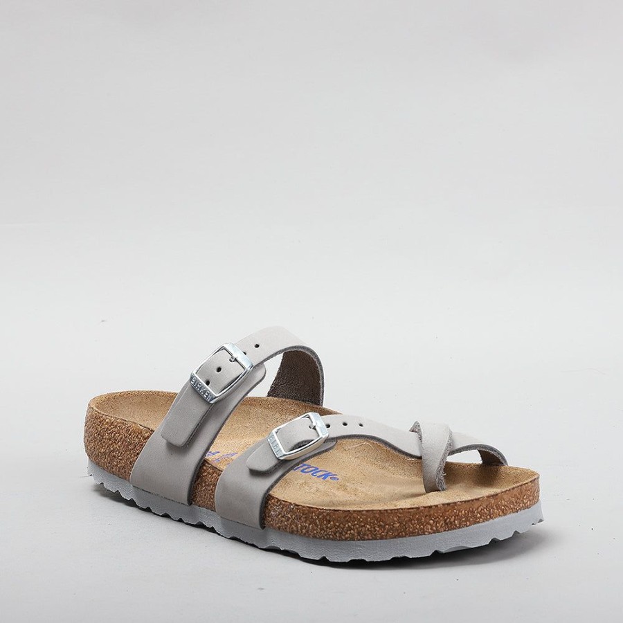 Birkenstock BIRKENSTOCK | Birkenstock Mayari 1023577 Sfb Nubuck Leather Dove Grey