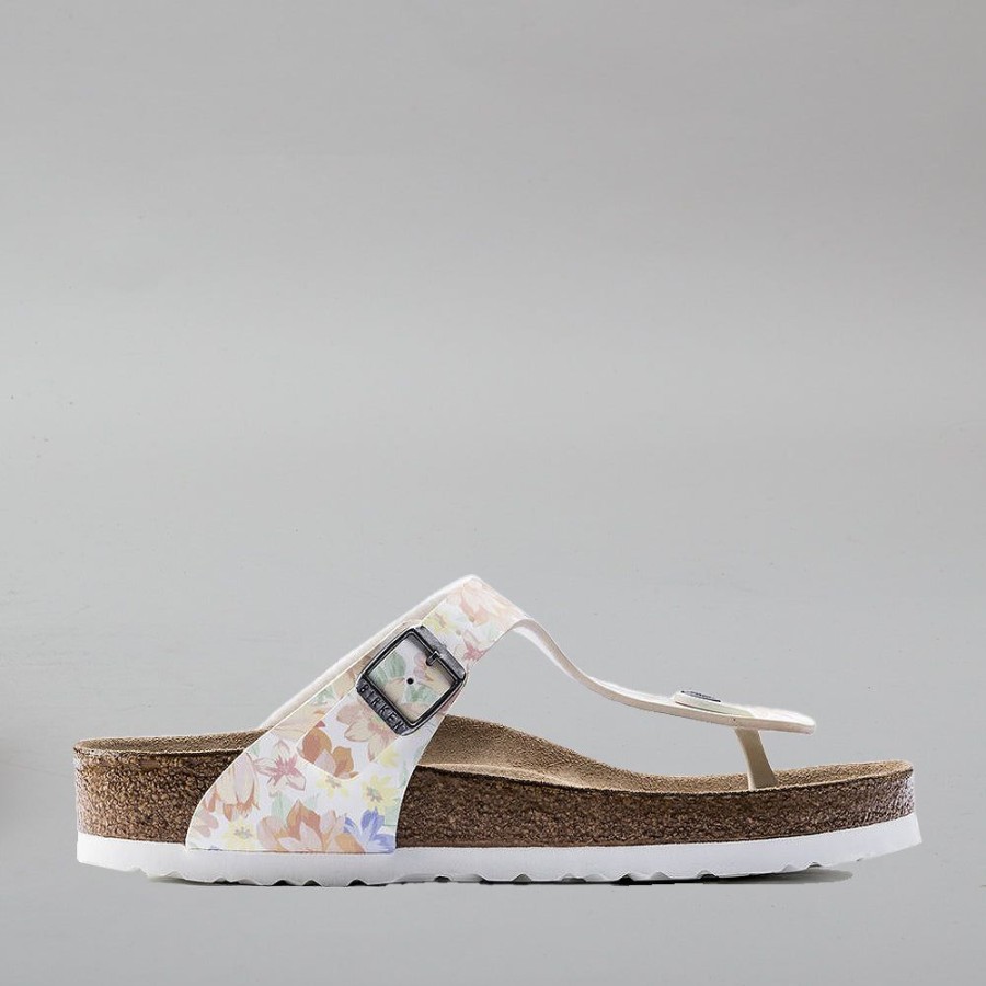 Birkenstock BIRKENSTOCK | Birkenstock Gizeh Superm 1016398 Sfb Flower White