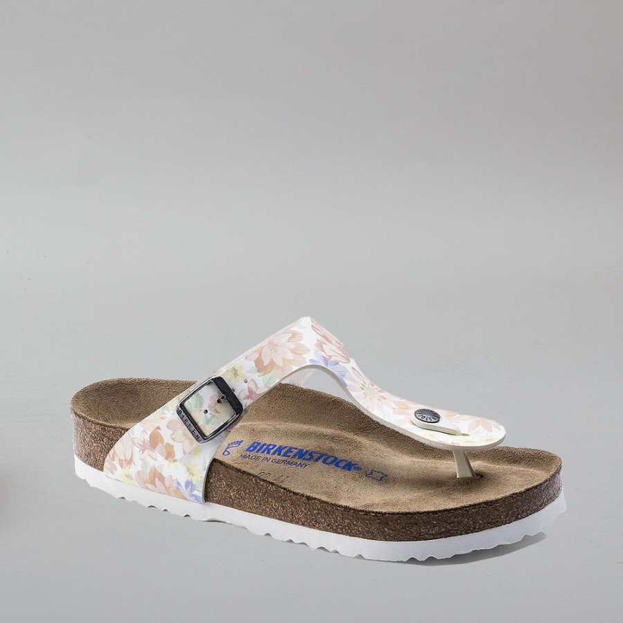 Birkenstock BIRKENSTOCK | Birkenstock Gizeh Superm 1016398 Sfb Flower White