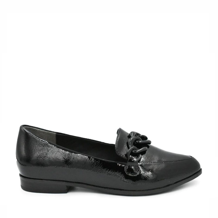 Shoes ZIERA | Ziera - Olange - Xw - Zr Black Wrinkle Patent