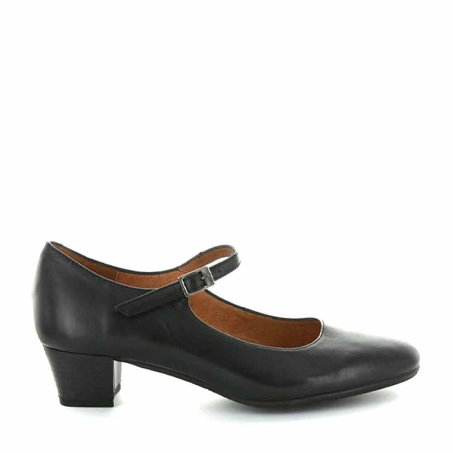 Shoes AEROBICS | Mary Jane Aerobics Womens Classic Leather Court Shoes Shoe At Zagarra Blacknappa