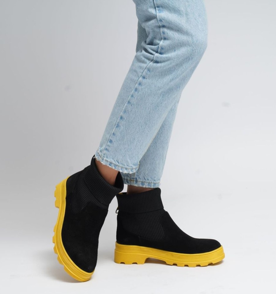 Shoes LE SANSA | Ridge Black Mustard