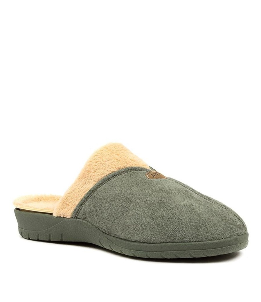 Shoes ZIERA | Ziera - Comfy W-Zr Sage-Beige Fur Microsuede