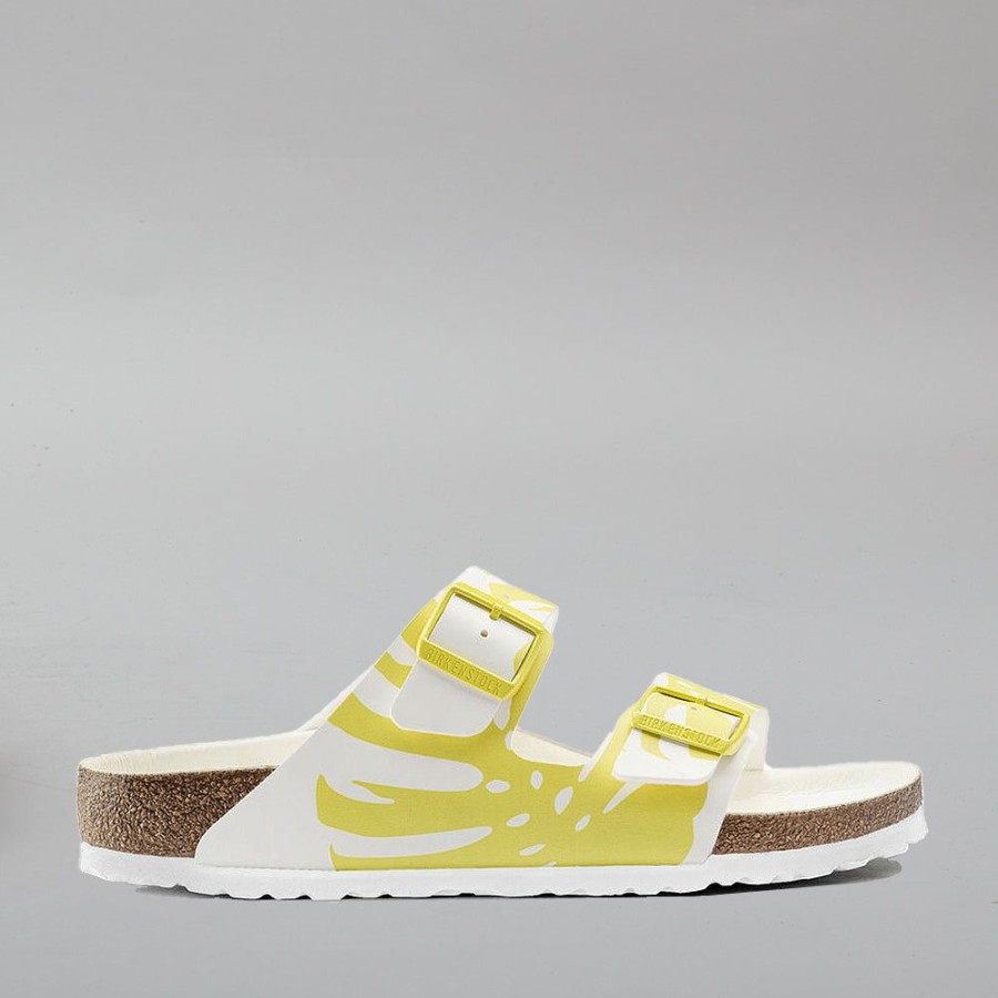 Birkenstock BIRKENSTOCK | Birkenstock Arizona Monstera 1019204 Bf White Lime Sour White Lime Sour Bf