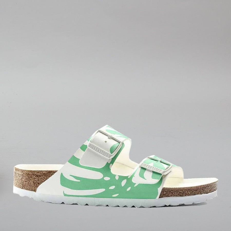 Birkenstock BIRKENSTOCK | Birkenstock Arizona Monstera 1019321 Bf White Bold Jade