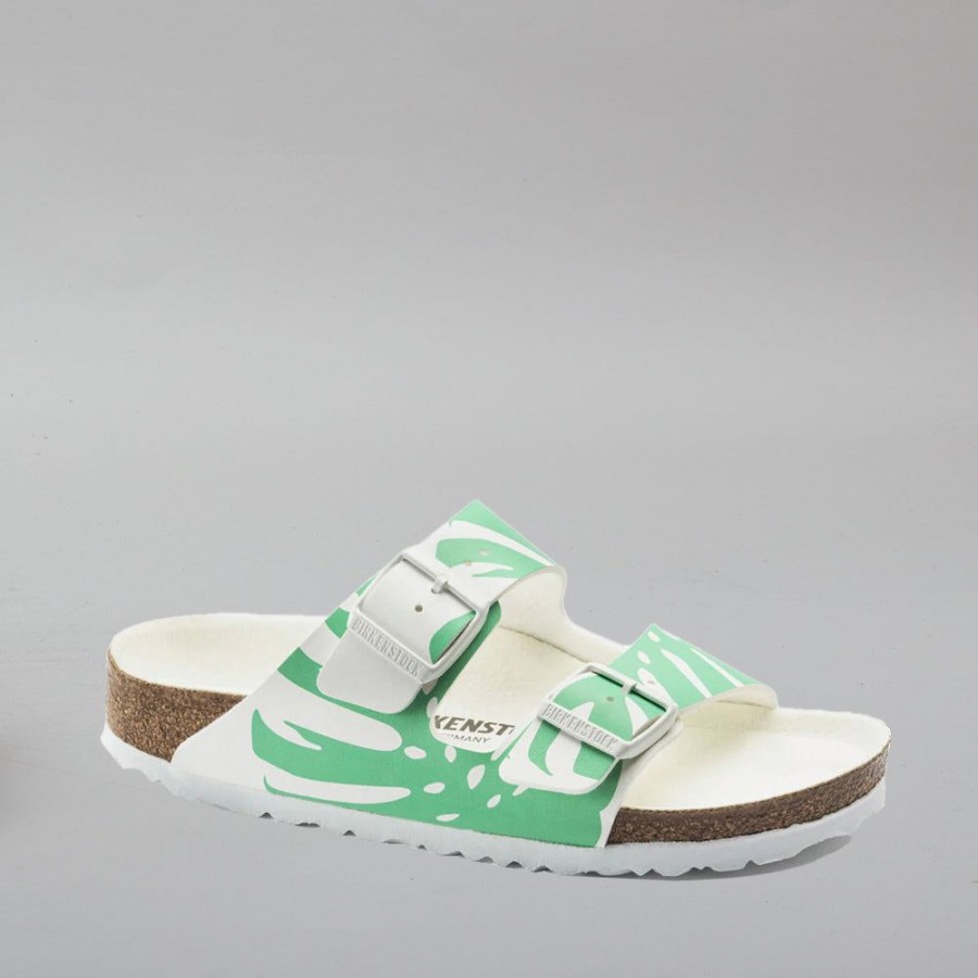 Birkenstock BIRKENSTOCK | Birkenstock Arizona Monstera 1019321 Bf White Bold Jade