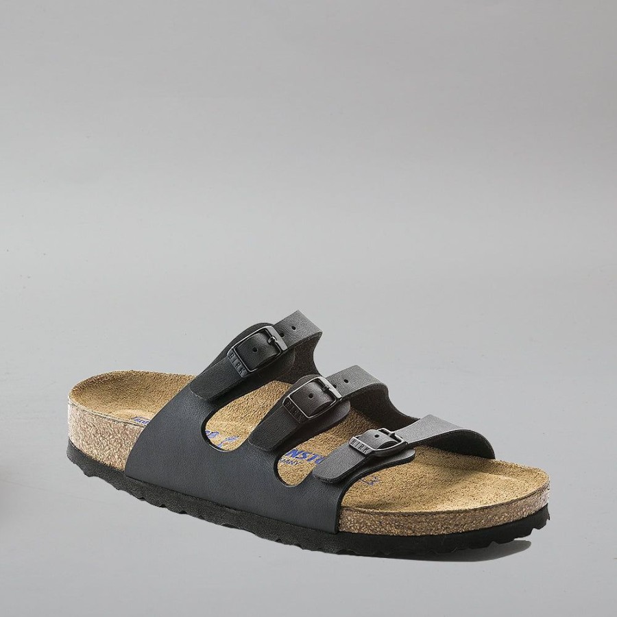 Shoes BIRKENSTOCK | Birkenstock Florida 53011 Black Leather Sfb Black Sfb