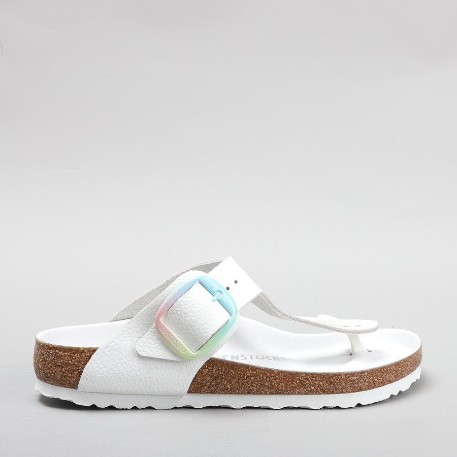 Birkenstock BIRKENSTOCK | Birkenstock Gizeh Big Buckle 1021055 Smooth Leather Ombre White