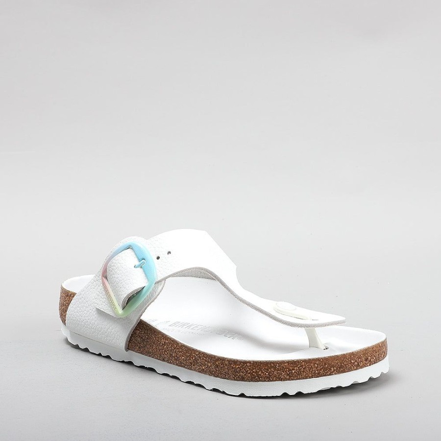 Birkenstock BIRKENSTOCK | Birkenstock Gizeh Big Buckle 1021055 Smooth Leather Ombre White